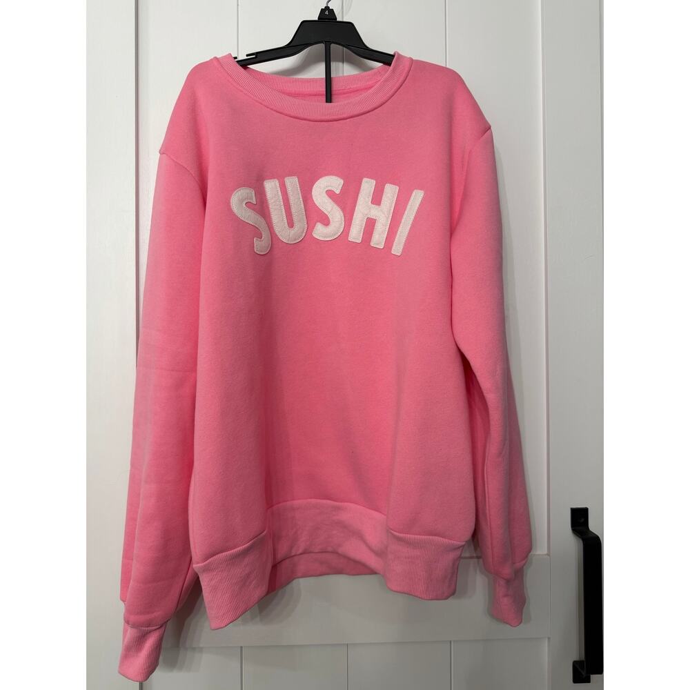 Pink Agenda Breast Cancer Awareness Limited Edition "SUSHI" Crewneck sz Medium